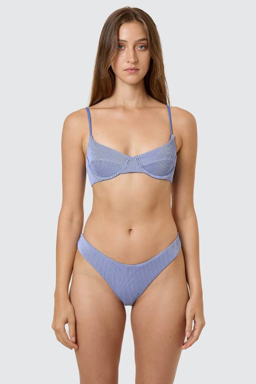 Alba Rib Underwire Bikini SET Cornflower Blue