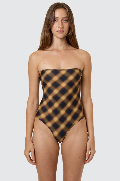 Lost Signal Strapless One Piece Bronze