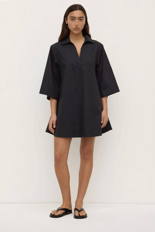 Claire Mini Shirt Dress Black