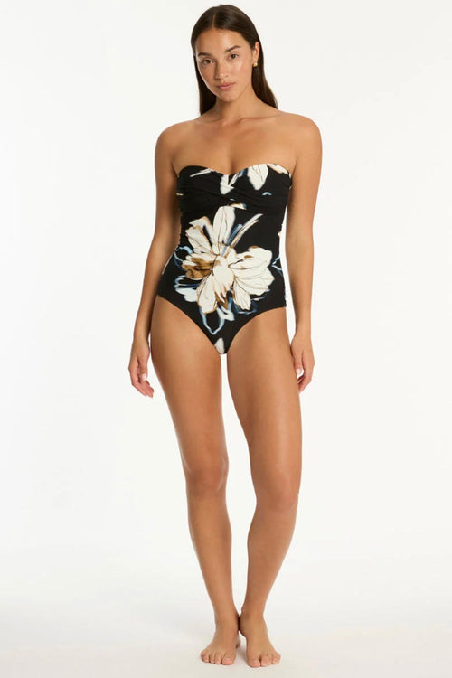 La Luna Twist Bandeau One Piece Black
