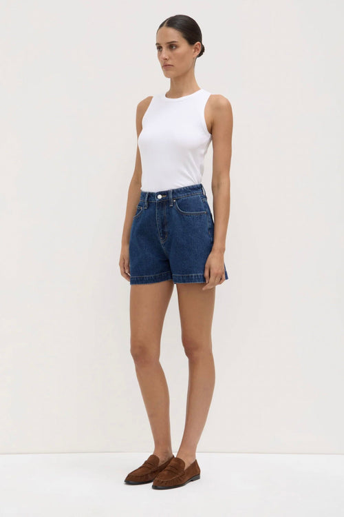 Boxy Denim Short Heritage Blue
