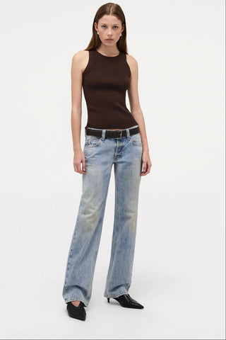 Yerse Halter Neck Top Dark Red