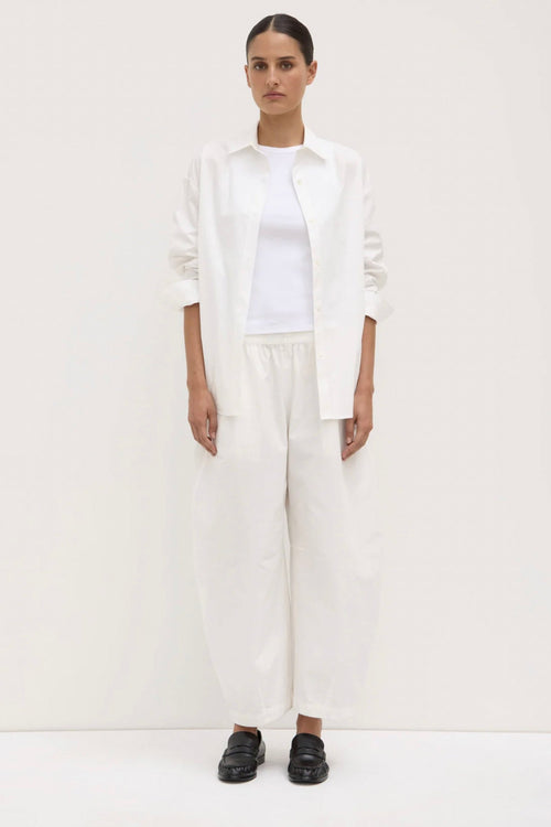Lola Barrel Pant White