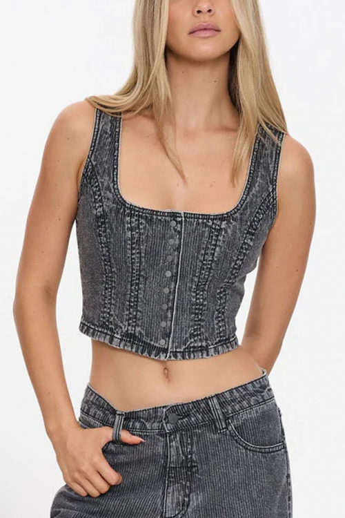 Good Intentions Denim Top Smoked Rib