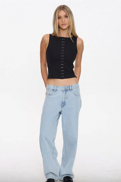 Rhyde Eyelet Tank Black