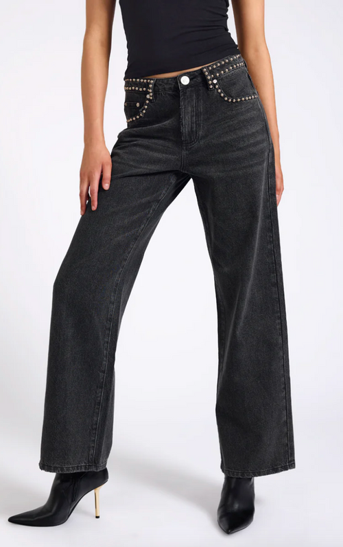Jackson Studded Denim Jeans Black