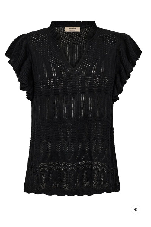 Ryett Knit Blouse Black