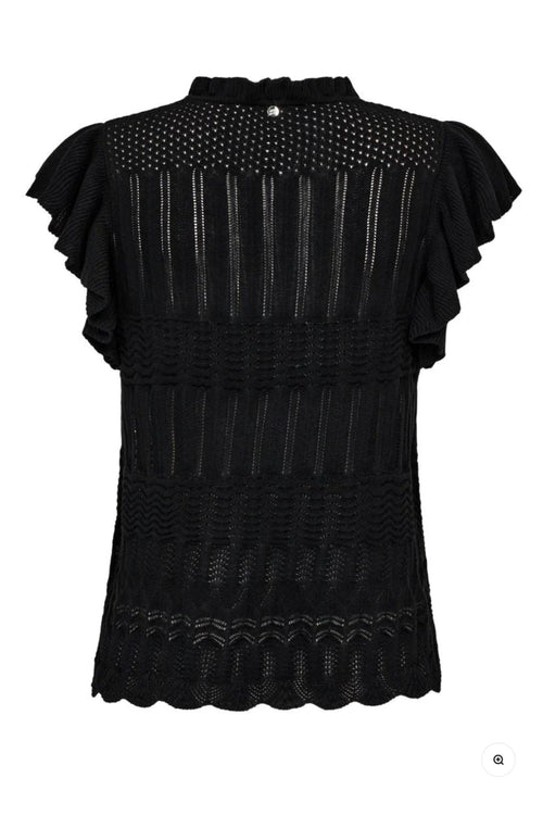 Ryett Knit Blouse Black