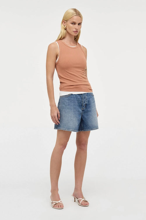 Jonesy Singlet Am Terracotta