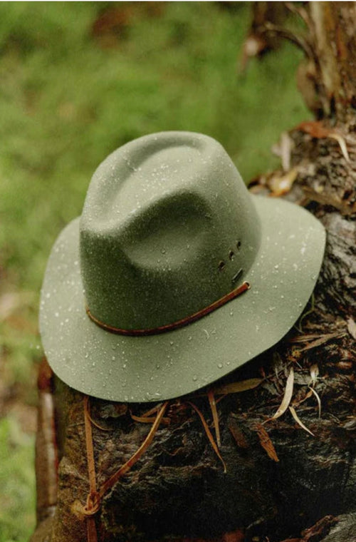 Wesley Fedora with Guard Light Moss