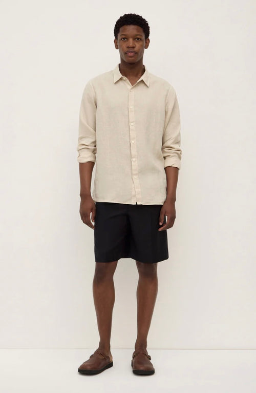 Everyday Mens Linen LS Shirt Limestone