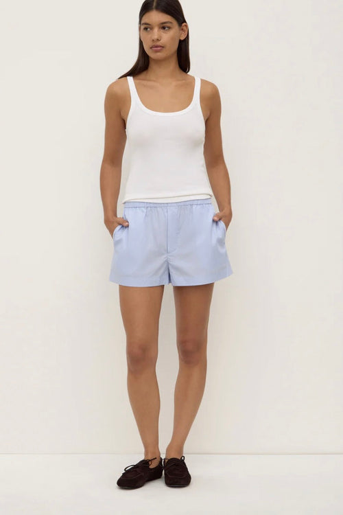 Havana Stripe Poplin Short Blue White Stripe