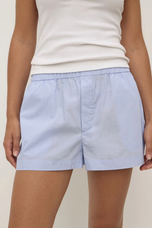 Havana Stripe Poplin Short Blue White Stripe
