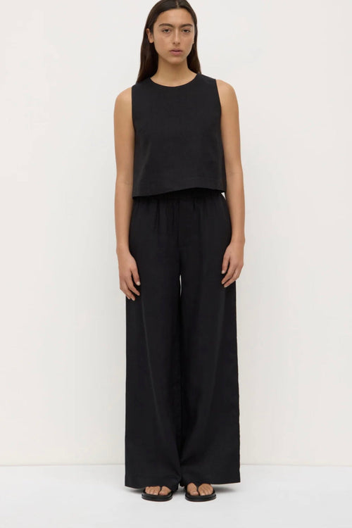 Everyday Linen Pant Black