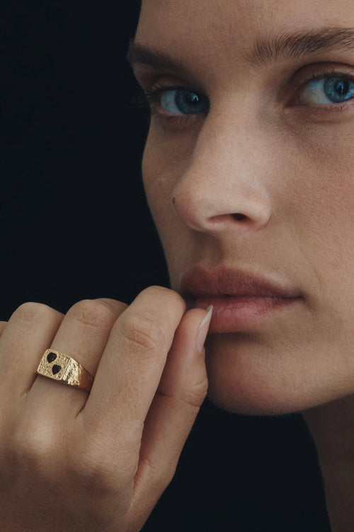 Venus Signet Ring Gold Vermeil