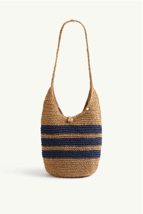 Beach Accessories Anchor Beach Bag Natural/ Denim