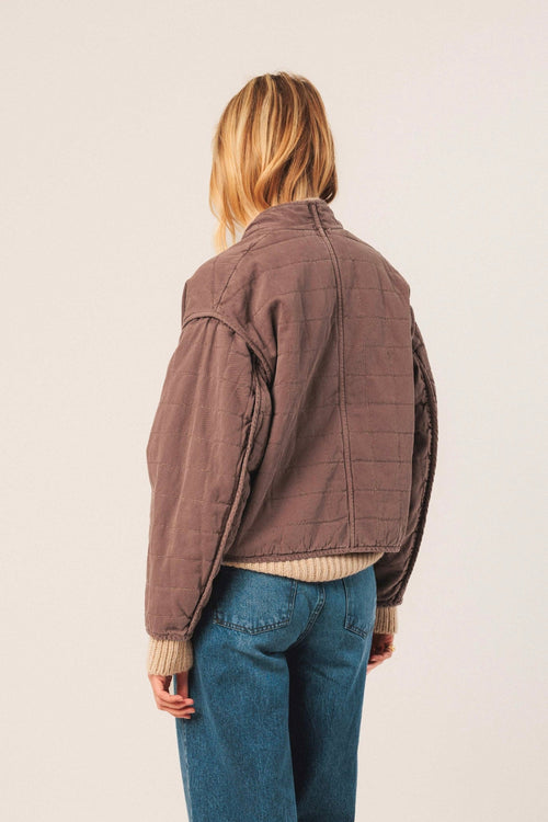 Quilted Kimono Jacket Tobacco