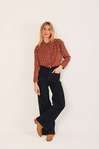 Bea Polka Dot Shirt Black