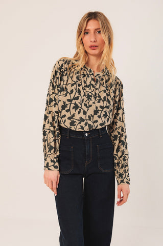 Bea Polka Dot Shirt Black