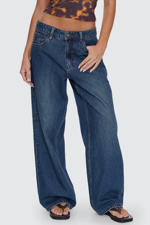 Billie Low Rise Jean Teal Blue