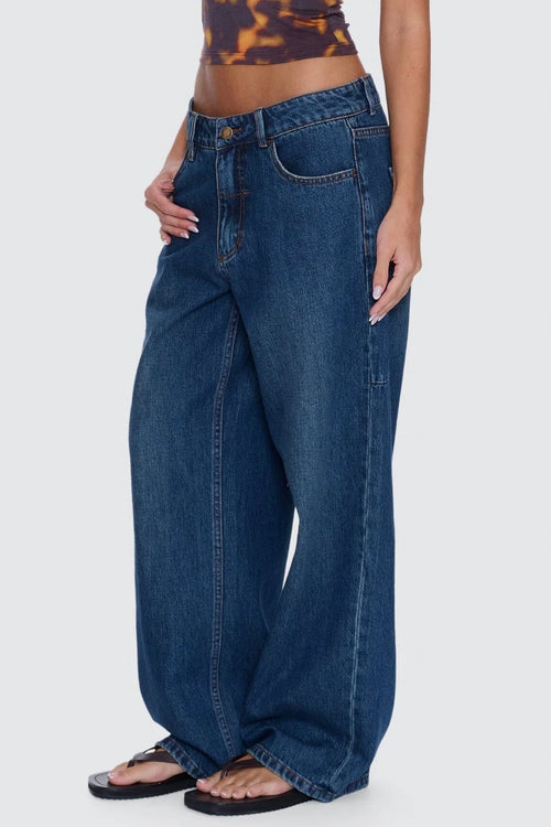 Billie Low Rise Jean Teal Blue