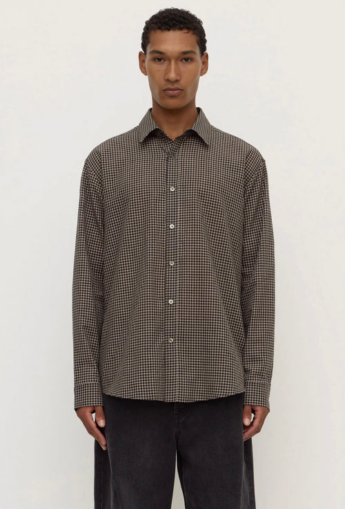 Alta Check Long Sleeve Shirt Brown/Black