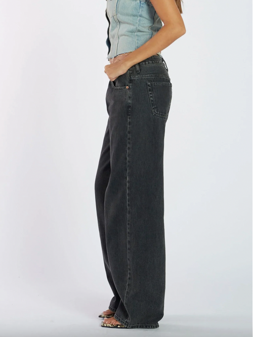 Dr Denim Hill Low Relaxed Aged Black