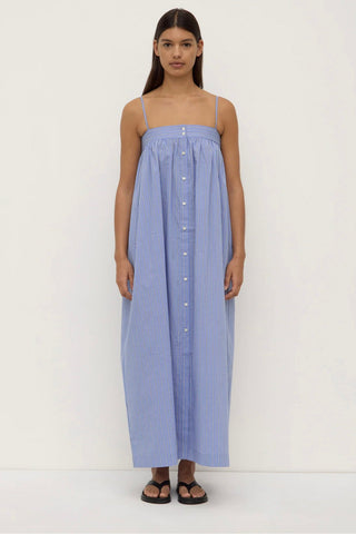 Crepe Midi Dress Navy Flowers