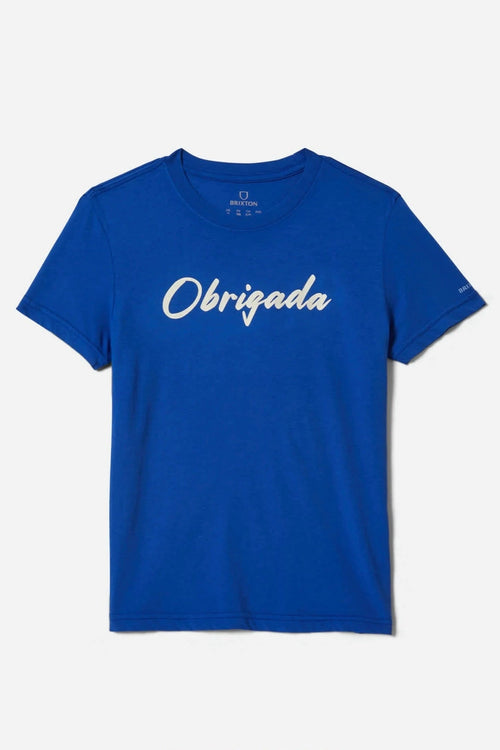 Thank You Silm Crew Tee Sunrise Blue