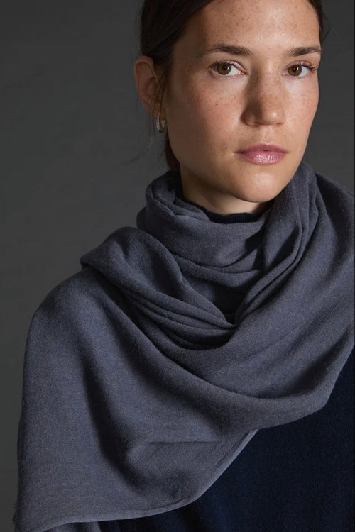 Scarf Wool Mix Anthracite