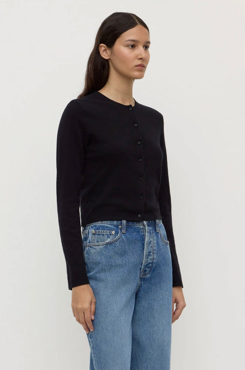 Tilly Cotton Cashmere Cardigan Black