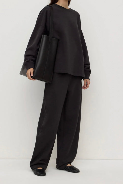Brushed Cotton Lounge Pant Washed Black