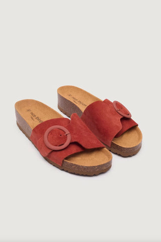 Bio Wedge Split Leather Ocher