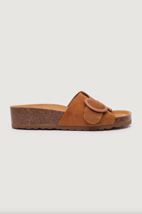 Bio Wedge Split Leather Ocher