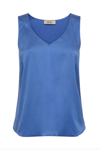 Astrid V-Neck Silk Tank Top Black