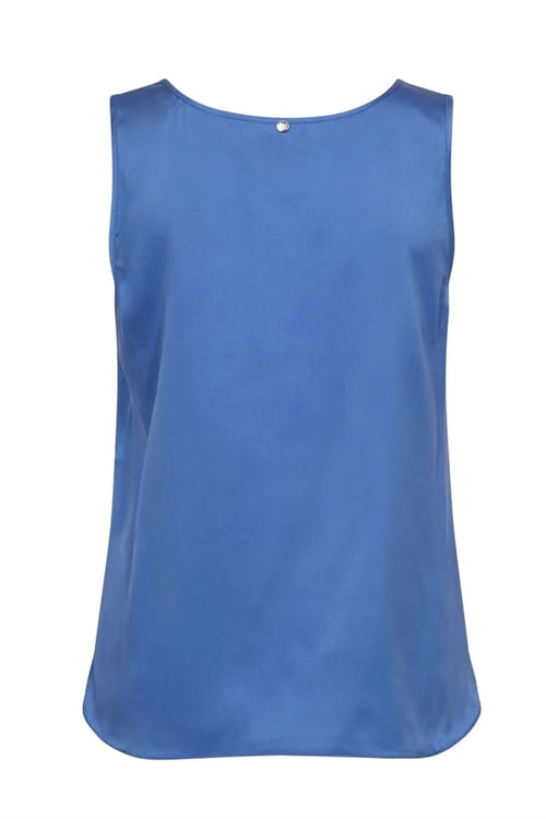 V-Neck Silk Tank Top Ultramarine