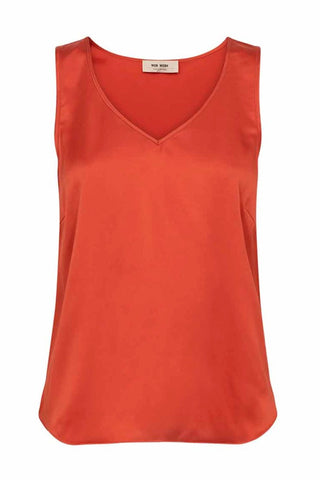 Astrid V-Neck Silk Tank Top Black