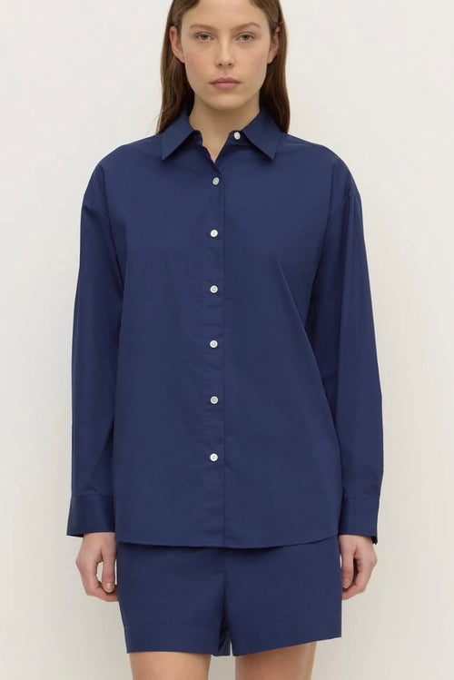 Micha Poplin L/S Shirt Imperial Blue