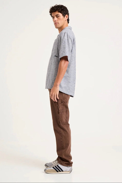 Pattern Bowler Shirt Blue