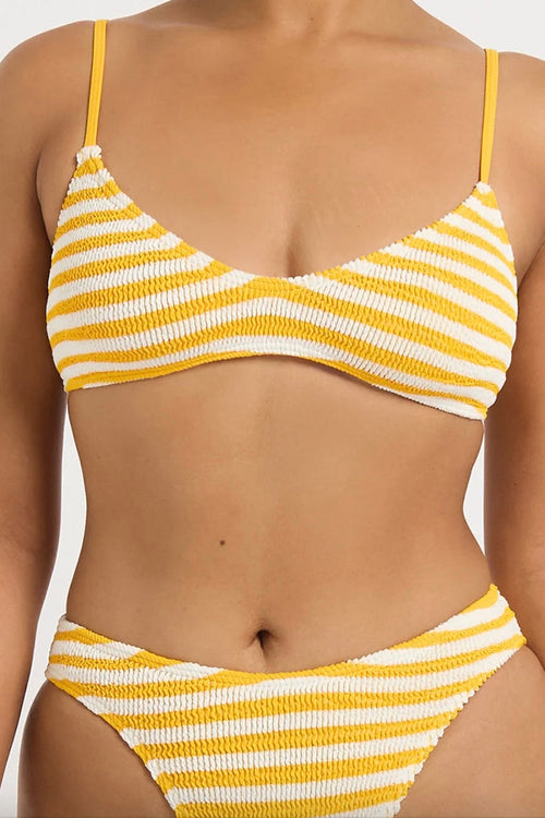 Edwards Crop Saffron White Dot Stripe