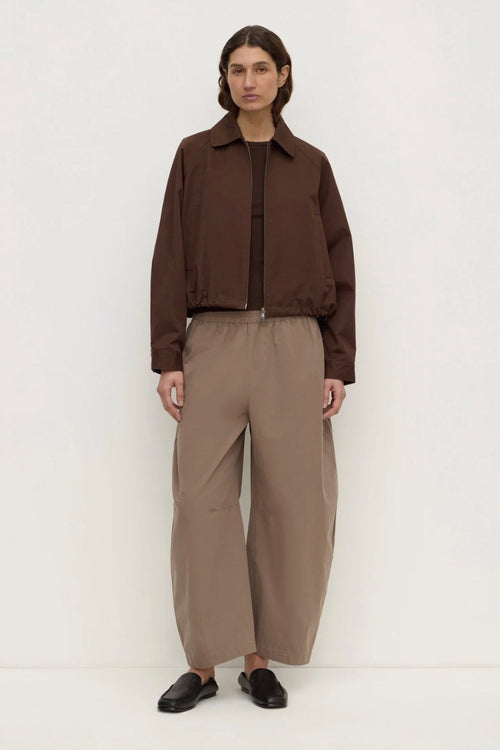Elaine Washed Cotton Pant Dark Sand