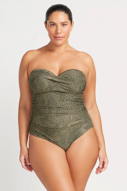 Onda Perspective Botticelli Bandeau D/DD Underwire One Piece Olive