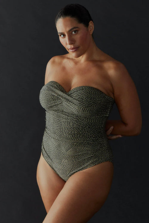 Onda Perspective Botticelli Bandeau D/DD Underwire One Piece Olive