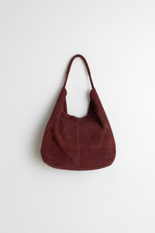 Suede Slouch Bag Garnet