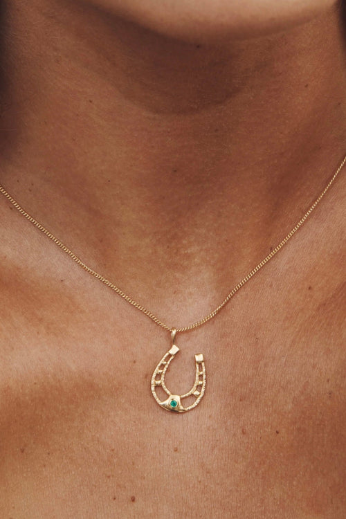 Horseshoe Necklace Gold Vermeil
