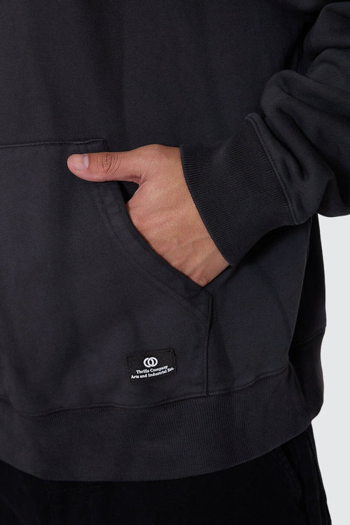 Pull On Cropped Hood Dark Charcoal