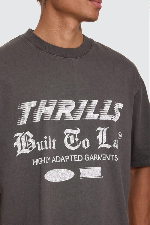 Oversize Box Crop Tee Merch Black