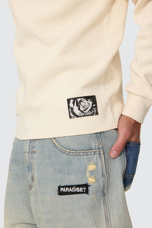 Delusions Waffle Long Sleeve Unbleached