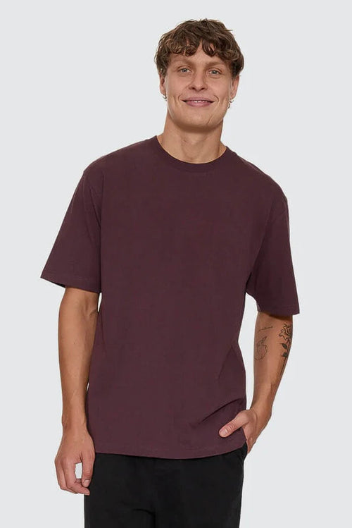 Military Oversize Tee Aubergine