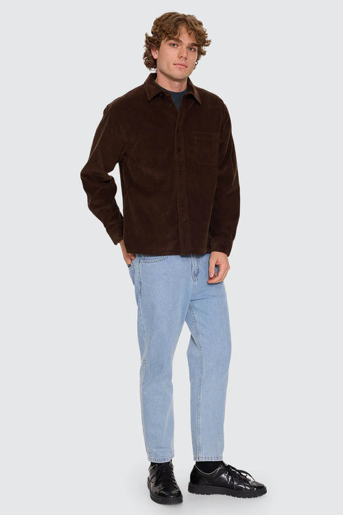 Union Long Sleeve Cord Shirt Postal Brown